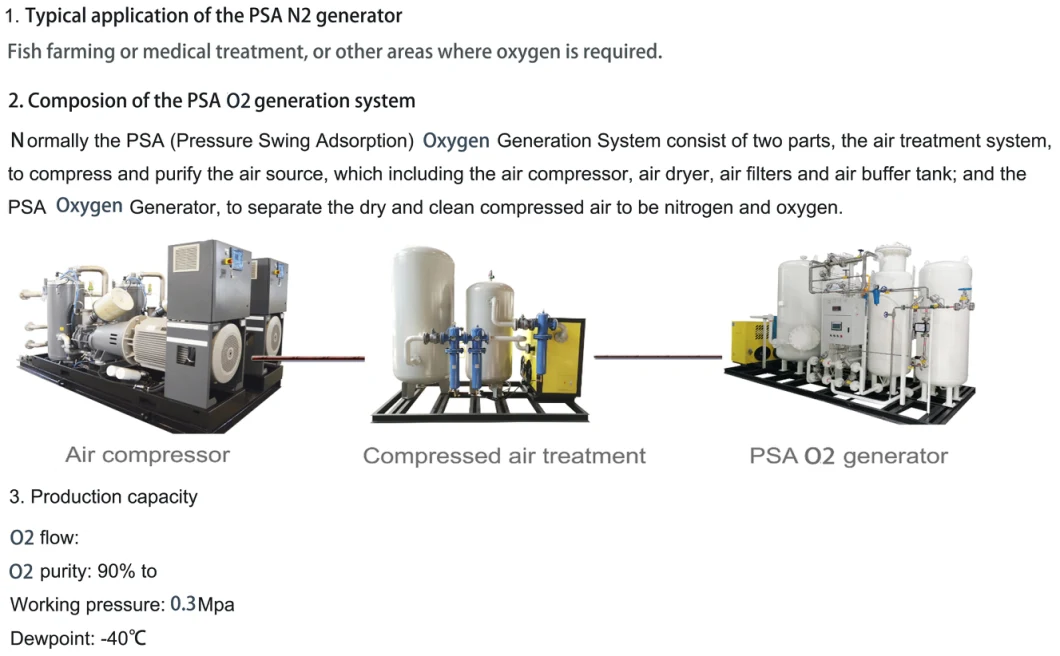 High Performance Psa Oxygen Generator 90nm3/, 93%